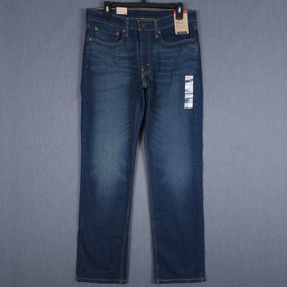 Levis 514 Jeans Mens‎ 32x32 Blue Midnight Style Straight Leg Stretch Denim